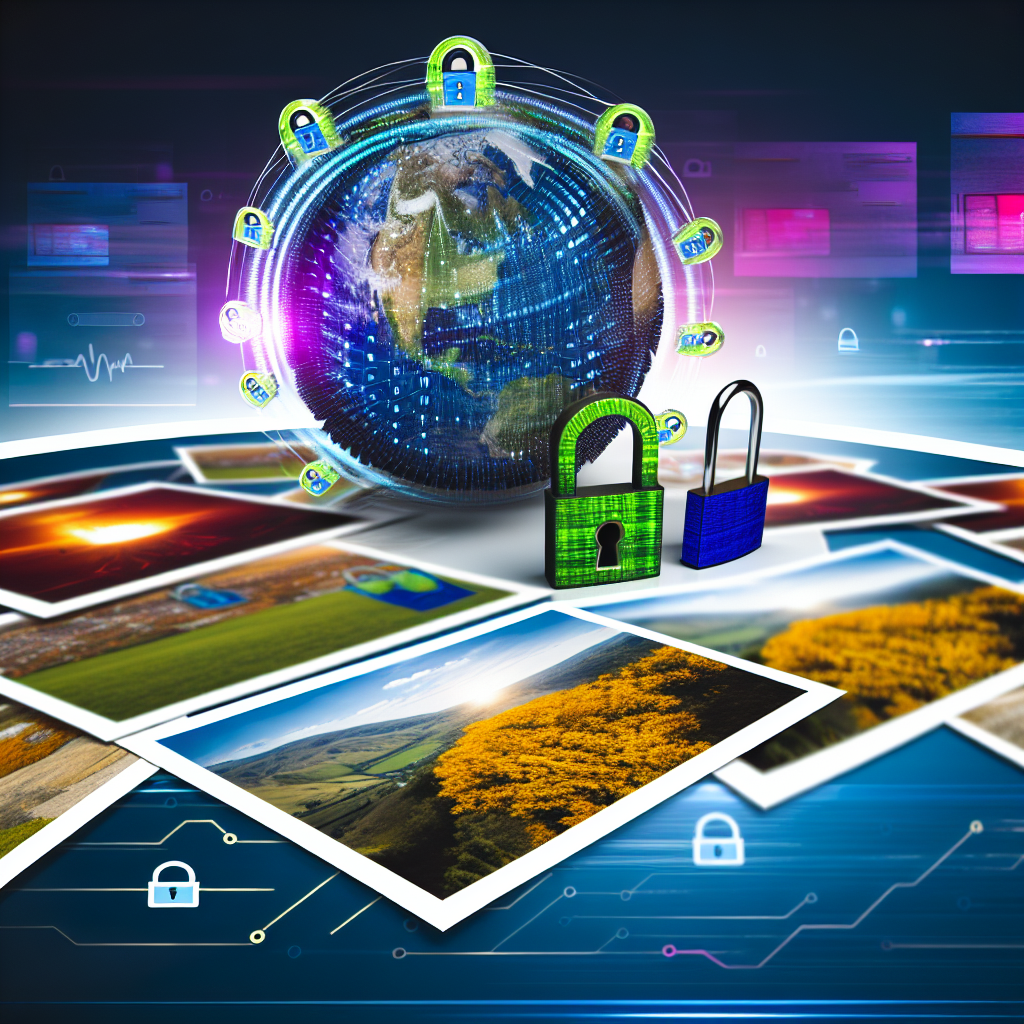 Cybersecurity-Szenarien für 2025, digitale Technologien und Erdkugel mit Schlössern.