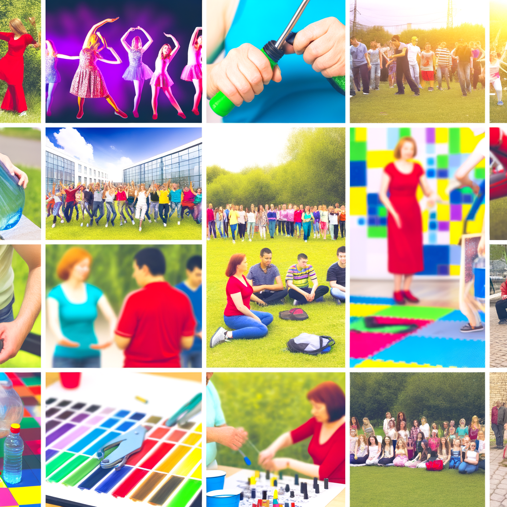 Collage von TikTok-Videos mit Tanz, Bildung und Gemeinschaft
